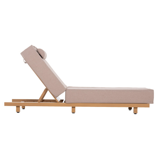 Επαγγελμ. ξαπλωστρα jessie hm10714.05 heat transfer αλουμ.--μπεζ μαξιλαρι 200x71x79υεκ **