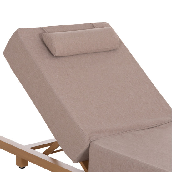 Επαγγελμ. ξαπλωστρα jessie hm10714.05 heat transfer αλουμ.--μπεζ μαξιλαρι 200x71x79υεκ **