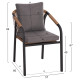 Σετ τραπεζαριασ 7τμχ maerly hm10826.13 αλουμινιο & μαξιλαρια σκουρο γκρι--polywood **