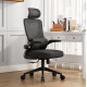 Καρεκλα γραφειου kesi hm1222.01 μαυρo mesh & pp 61x62x125υεκ. **
