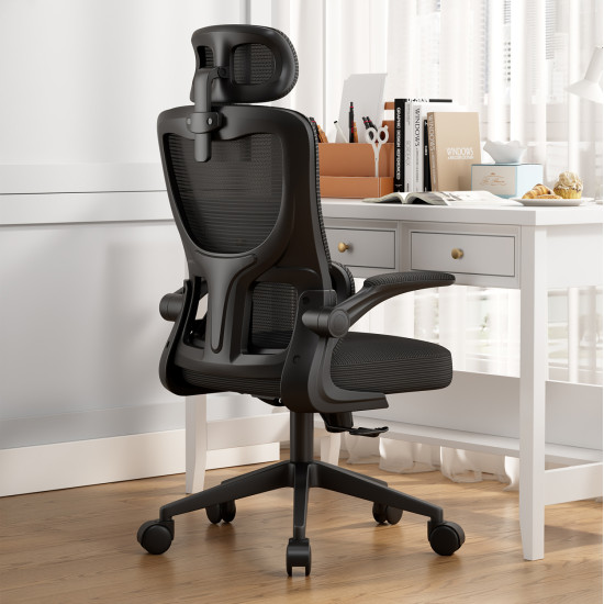 Καρεκλα γραφειου kesi hm1222.01 μαυρo mesh & pp 61x62x125υεκ. **