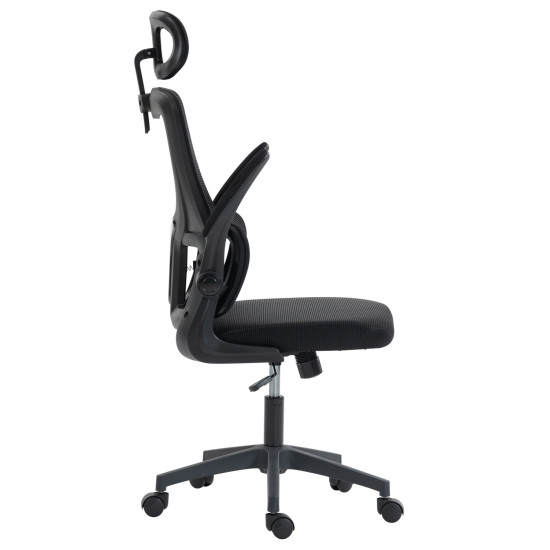 Καρεκλα γραφειου kesi hm1222.01 μαυρo mesh & pp 61x62x125υεκ. **