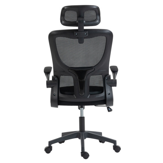 Καρεκλα γραφειου kesi hm1222.01 μαυρo mesh & pp 61x62x125υεκ. **