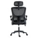 Καρεκλα γραφειου kesi hm1222.01 μαυρo mesh & pp 61x62x125υεκ. **