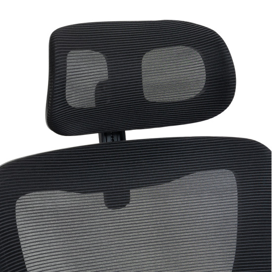 Καρεκλα γραφειου kesi hm1222.01 μαυρo mesh & pp 61x62x125υεκ. **