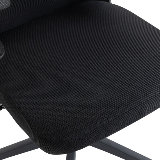 Καρεκλα γραφειου kesi hm1222.01 μαυρo mesh & pp 61x62x125υεκ. **