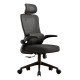 Καρεκλα γραφειου kesi hm1222.01 μαυρo mesh & pp 61x62x125υεκ. **