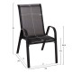 Σετ τραπεζαριασ 5τμχ adam hm10896.03 τραπεζι 120x70εκ & 4 πολυθρονεσ--μαυρο **