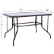 Σετ τραπεζαριασ 5τμχ adam hm10897.02 τραπεζι 110x60εκ & 4 πολυθρονεσ--καφε **