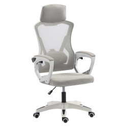 Καρεκλα γραφειου salas hm1223.02 p.p. λευκο-γκρι mesh υφασμα 60x60x118-128υεκ **