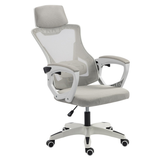 Καρεκλα γραφειου salas hm1223.02 p.p. λευκο-γκρι mesh υφασμα 60x60x118-128υεκ **