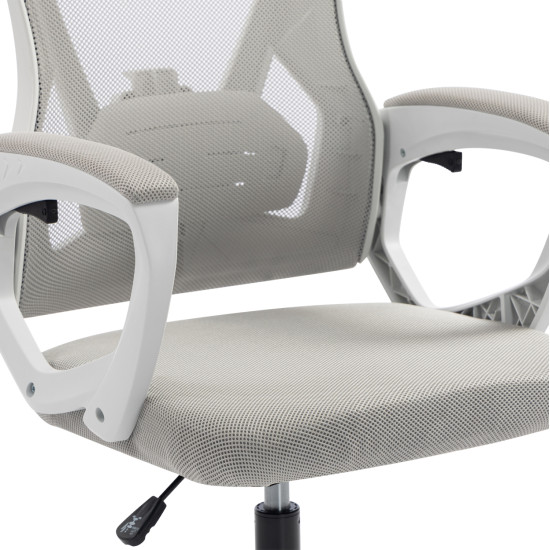 Καρεκλα γραφειου salas hm1223.02 p.p. λευκο-γκρι mesh υφασμα 60x60x118-128υεκ **