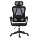 Καρεκλα γραφειου frantic hm1224.01 μαυρo mesh & πολυπροπυλενιο 60x60x134υεκ **