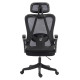 Καρεκλα γραφειου frantic hm1224.01 μαυρo mesh & πολυπροπυλενιο 60x60x134υεκ **