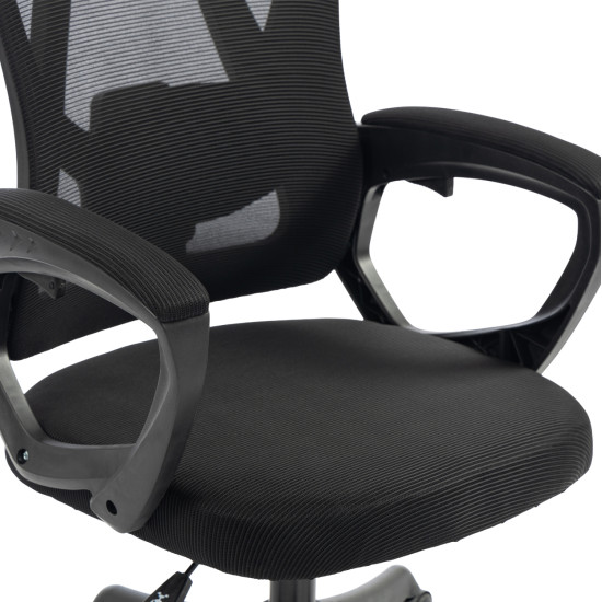 Καρεκλα γραφειου frantic hm1224.01 μαυρo mesh & πολυπροπυλενιο 60x60x134υεκ **