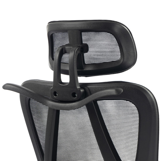 Καρεκλα γραφειου frantic hm1224.01 μαυρo mesh & πολυπροπυλενιο 60x60x134υεκ **