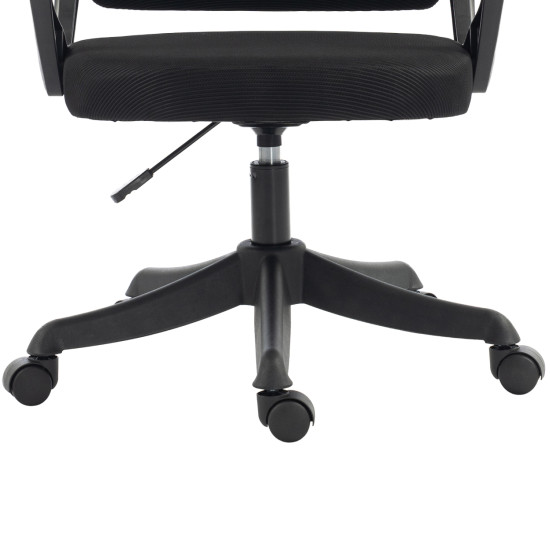 Καρεκλα γραφειου frantic hm1224.01 μαυρo mesh & πολυπροπυλενιο 60x60x134υεκ **