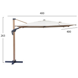 Επαγγελματικη ομπρελα javante hm6621.02 heat transfer αλουμ.--μπεζ πανι 400x400x270yεκ **