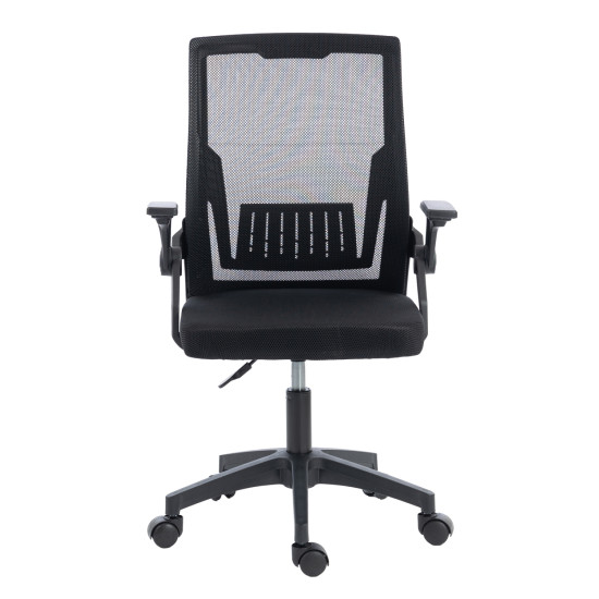 Καρεκλα γραφειου zenith hm1225.01 pp & mesh υφασμα--μαυρο 60x60x92-100υεκ **