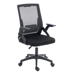 Καρεκλα γραφειου zenith hm1225.01 pp & mesh υφασμα--μαυρο 60x60x92-100υεκ **