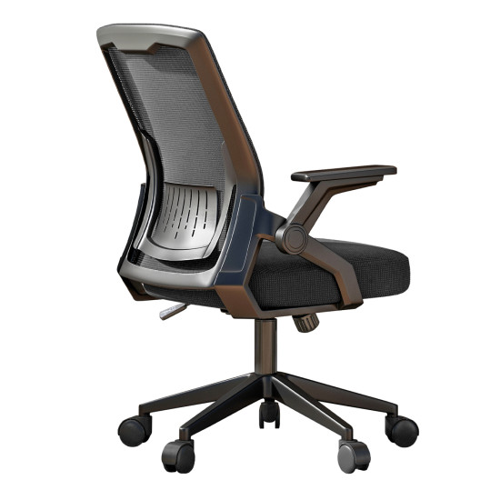 Καρεκλα γραφειου zenith hm1225.01 pp & mesh υφασμα--μαυρο 60x60x92-100υεκ **