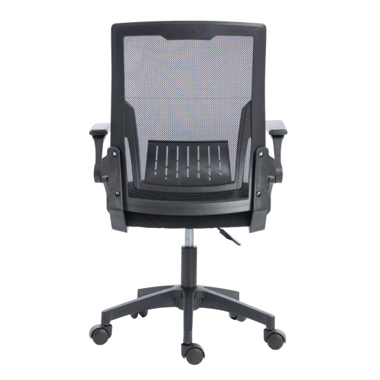 Καρεκλα γραφειου zenith hm1225.01 pp & mesh υφασμα--μαυρο 60x60x92-100υεκ **