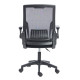 Καρεκλα γραφειου zenith hm1225.01 pp & mesh υφασμα--μαυρο 60x60x92-100υεκ **