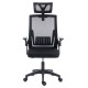 Καρεκλα γραφειου matron hm1226.01 μαυρo pp & mesh υφασμα 47x47x128υεκ **