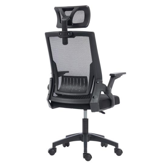 Καρεκλα γραφειου matron hm1226.01 μαυρo pp & mesh υφασμα 47x47x128υεκ **