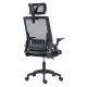 Καρεκλα γραφειου matron hm1226.01 μαυρo pp & mesh υφασμα 47x47x128υεκ **