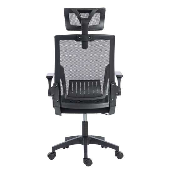 Καρεκλα γραφειου matron hm1226.01 μαυρo pp & mesh υφασμα 47x47x128υεκ **