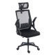 Καρεκλα γραφειου matron hm1226.01 μαυρo pp & mesh υφασμα 47x47x128υεκ **