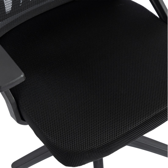 Καρεκλα γραφειου matron hm1226.01 μαυρo pp & mesh υφασμα 47x47x128υεκ **