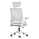 Καρεκλα γραφειου matron hm1226.02 λευκο pp--ανοιχτο γκρι mesh 47x47x128υεκ **