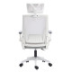Καρεκλα γραφειου matron hm1226.02 λευκο pp--ανοιχτο γκρι mesh 47x47x128υεκ **