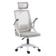 Καρεκλα γραφειου matron hm1226.02 λευκο pp--ανοιχτο γκρι mesh 47x47x128υεκ **
