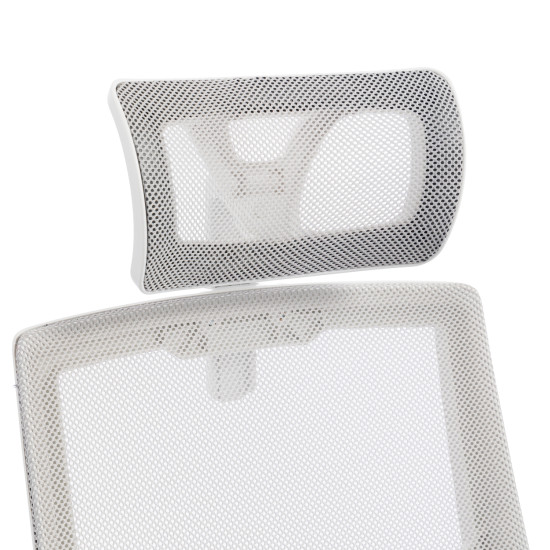 Καρεκλα γραφειου matron hm1226.02 λευκο pp--ανοιχτο γκρι mesh 47x47x128υεκ **