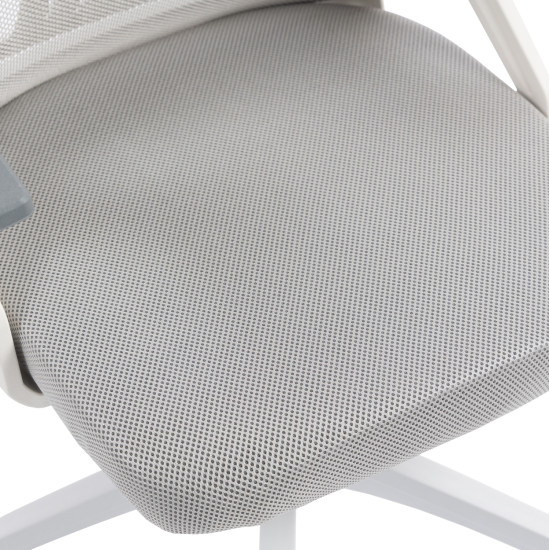 Καρεκλα γραφειου matron hm1226.02 λευκο pp--ανοιχτο γκρι mesh 47x47x128υεκ **