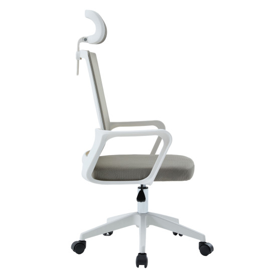 Καρεκλα γραφειου velocity hm1229.02 λευκο pp--ανοιχτο γκρι mesh 61x62x123υεκ **