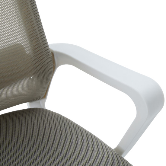 Καρεκλα γραφειου velocity hm1229.02 λευκο pp--ανοιχτο γκρι mesh 61x62x123υεκ **