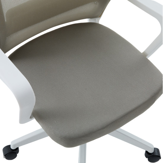 Καρεκλα γραφειου velocity hm1229.02 λευκο pp--ανοιχτο γκρι mesh 61x62x123υεκ **