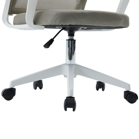 Καρεκλα γραφειου velocity hm1229.02 λευκο pp--ανοιχτο γκρι mesh 61x62x123υεκ **