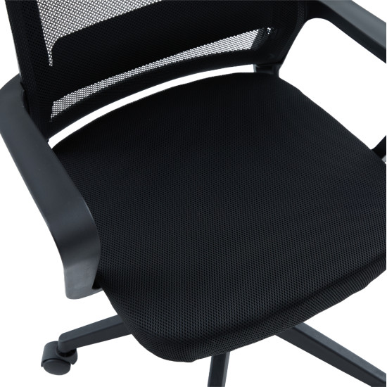 Καρεκλα γραφειου velocity hm1229.01 μαυρo mesh & pp 61x62x123υεκ **