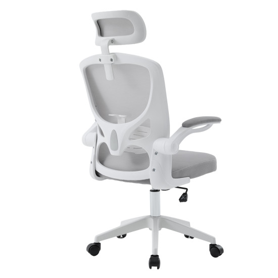 Καρεκλα γραφειου floater hm1230.02 λευκο pp--ανοιχτο γκρι mesh 62x62x106-116υεκ **
