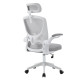 Καρεκλα γραφειου floater hm1230.02 λευκο pp--ανοιχτο γκρι mesh 62x62x106-116υεκ **