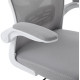 Καρεκλα γραφειου floater hm1230.02 λευκο pp--ανοιχτο γκρι mesh 62x62x106-116υεκ **