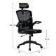 Καρεκλα γραφειου floater hm1230.01 μαυρo mesh & pp 62x62x106-116υεκ **