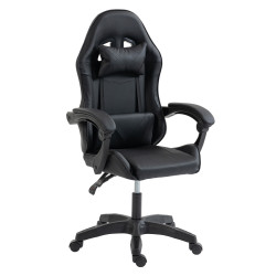 Καρεκλα gaming stratus hm1231.01 μαυρο pvc--με μαξiλαρακια μεσησ/κεφαλησ 62x62x119υεκ **