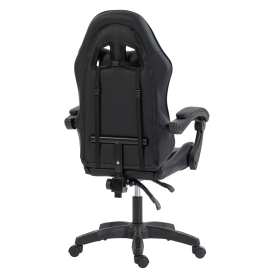 Καρεκλα gaming stratus hm1231.01 μαυρο pvc--με μαξiλαρακια μεσησ/κεφαλησ 62x62x119υεκ **