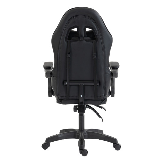 Καρεκλα gaming stratus hm1231.01 μαυρο pvc--με μαξiλαρακια μεσησ/κεφαλησ 62x62x119υεκ **